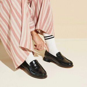 Freda Salvador Elba penny loafers/BLACK SPAZZOLATO/Size 9.5